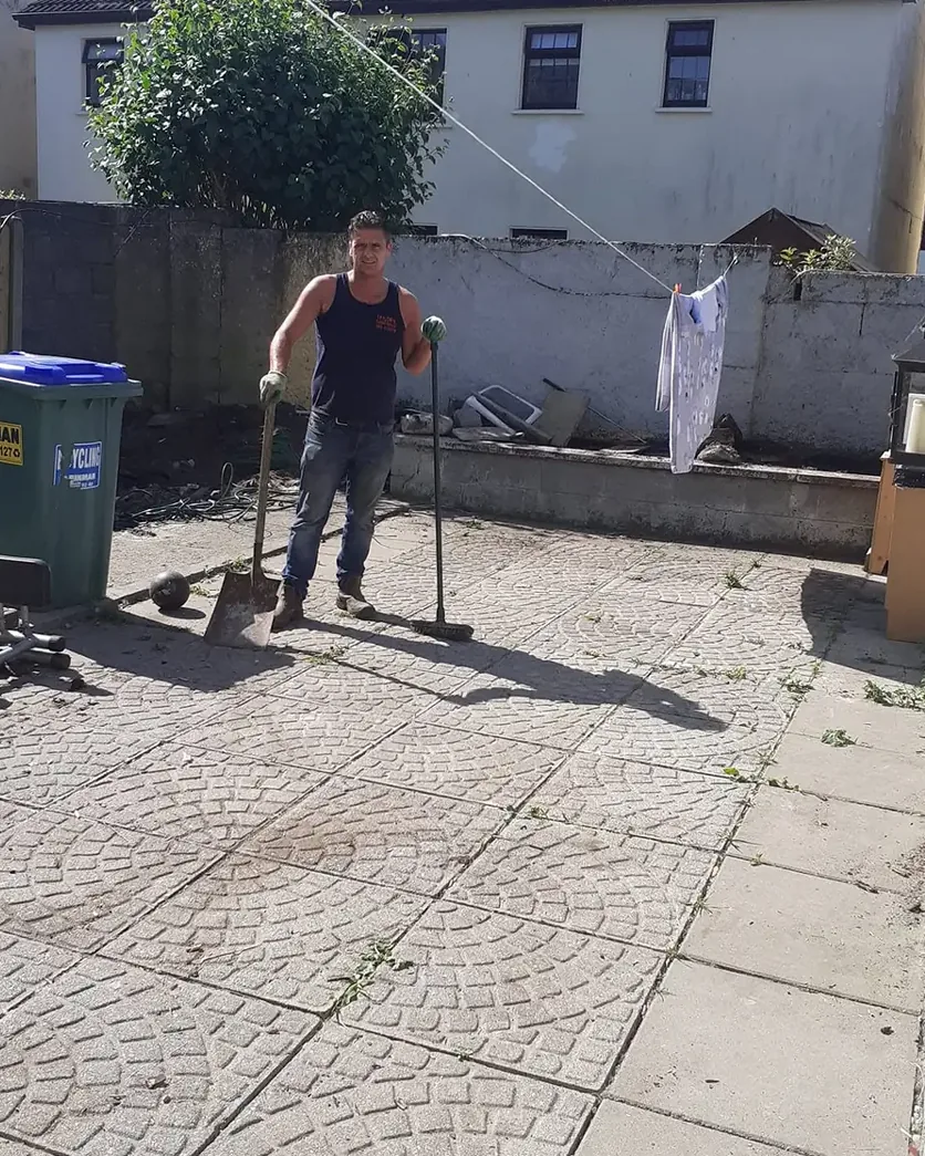Yard after rubbish removal