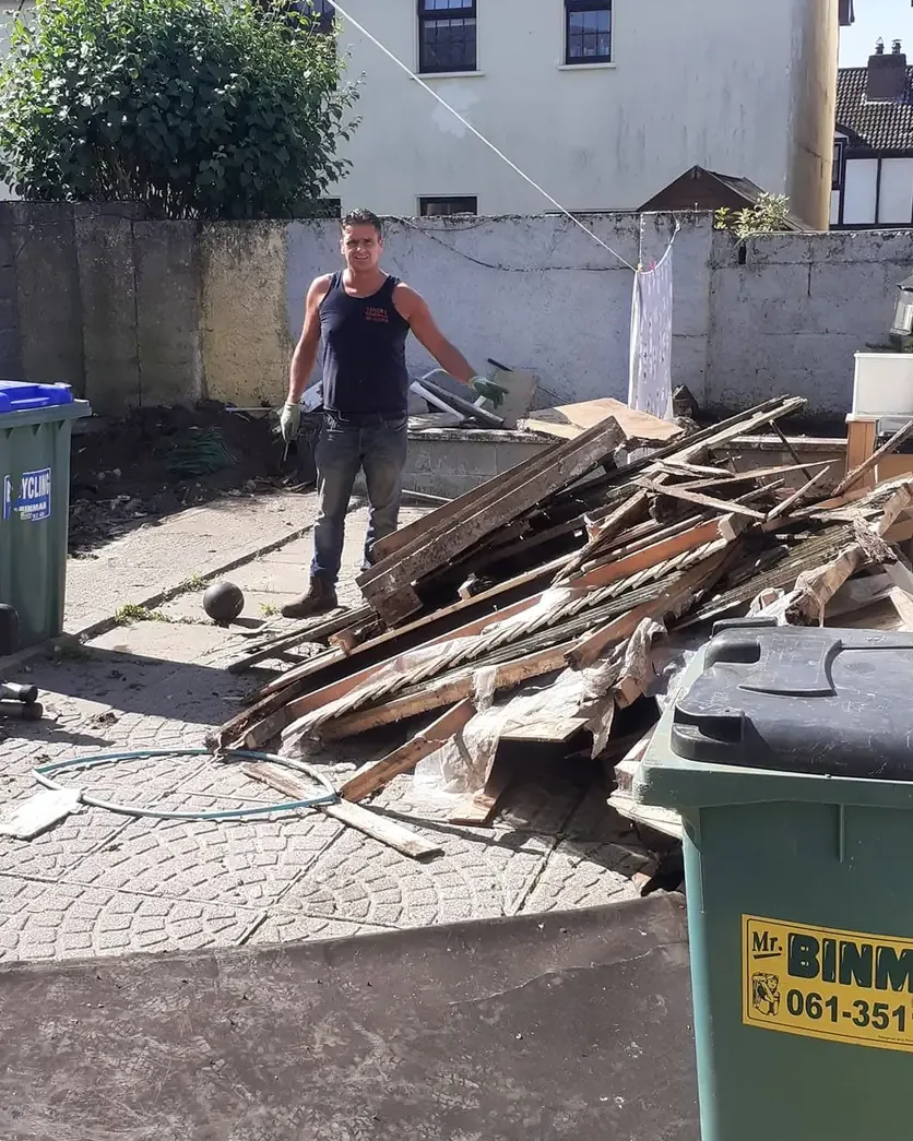Yard before rubbish removal